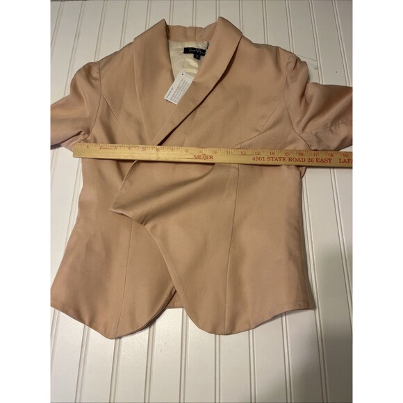 Velvet Heart Women’s open Cropped Blazer Size XSmall Pink New With Tags 3/4 Slv - Picture 6 of 12